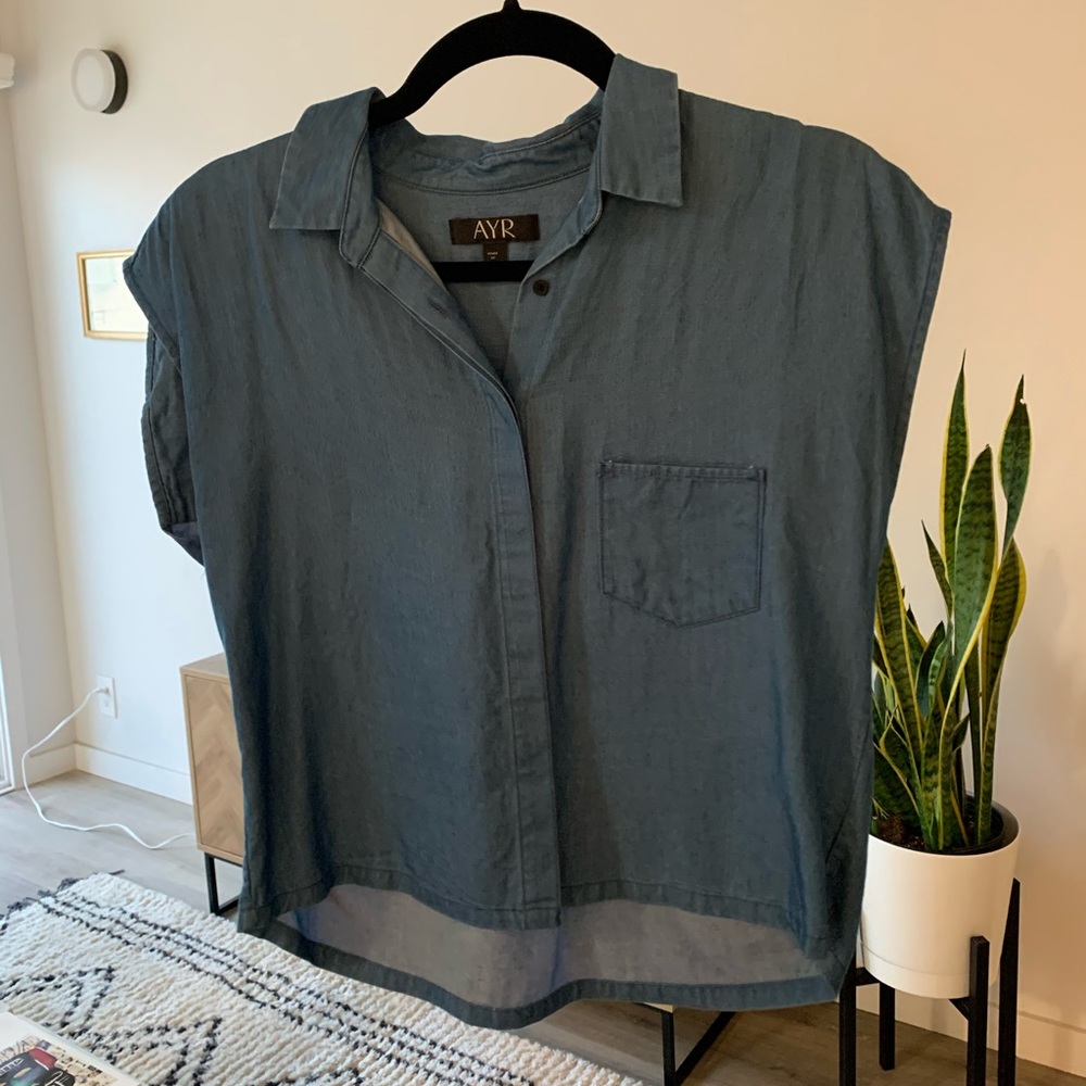 AYR Short Sleeve Denim Button Down